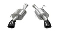 Corsa 05-10 Ford Mustang Shelby GT500 5.4L V8 Black Xtreme Axle-Back Exhaust - Crew Original