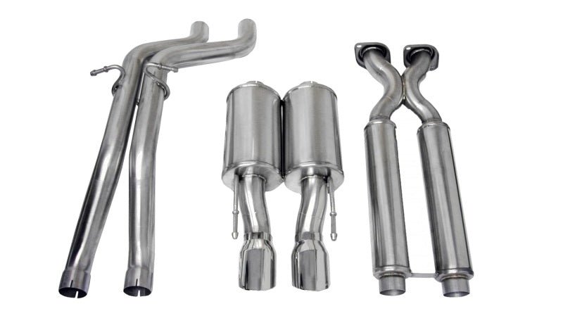 Corsa 06-10 Jeep Grand Cherokee 6.1L V8 Polished Sport Cat-Back Exhaust - Crew Original