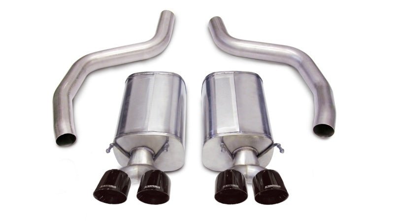 Corsa 06-13 Chevrolet Corvette C6 Z06 7.0L V8 Black Sport Axle-Back Exhaust - Crew Original