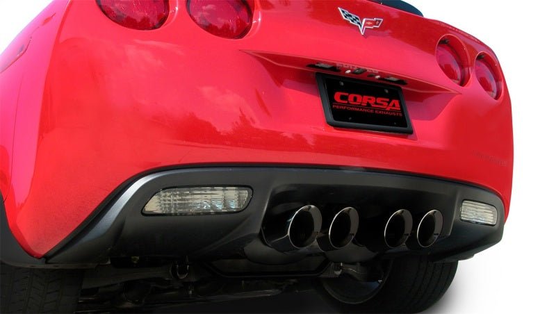 Corsa 06-13 Chevrolet Corvette C6 Z06 7.0L V8 Black Sport Cat-Back Exhaust - Crew Original