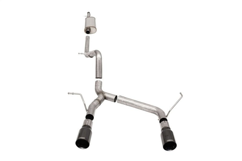 Corsa 07-18 Jeep Wrangler JKU 3.6L Sport 2.75in Cat-Back Exhaust w/ Single 4in Black Tips - Crew Original