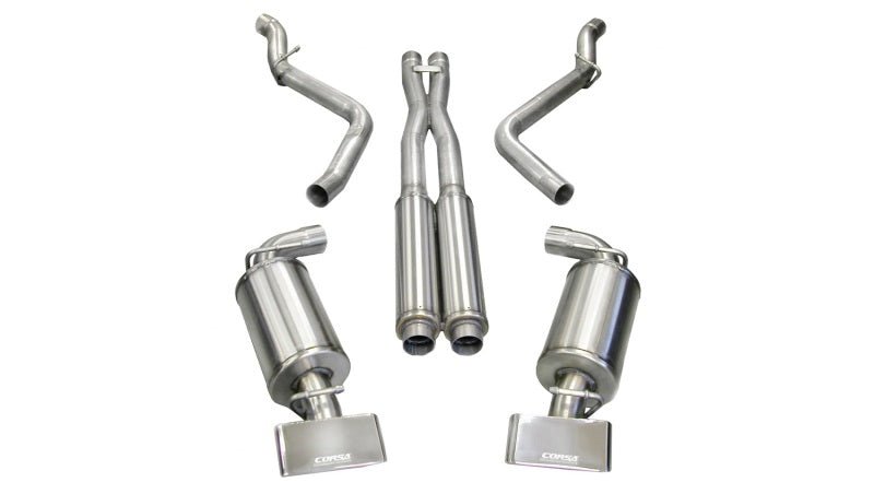 Corsa 08-10 Dodge Challenger SRT-8 6.1L V8 Polished Xtreme Cat-Back Exhaust - Crew Original