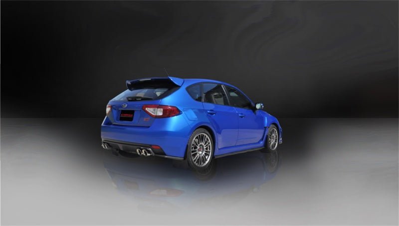 Corsa 08-13 Subaru Impreza Hatchback STI 2.5L Turbo Manual Polished Sport Cat-Back Exhaust - Crew Original