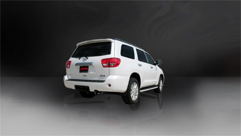 Corsa 08-13 Toyota Sequoia 5.7L V8 Touring Cat-Back Exhaust w/Black 4in Tip - Crew Original