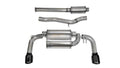Corsa 08-14 Mitsubishi Lancer Evolution X Sedan 2.0L Black Sport Dual Rear Cat-Back Exhaust - Crew Original