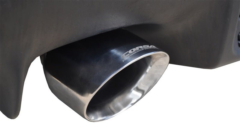 Corsa 08-14 Mitsubishi Lancer Evolution X Sedan 2.0L Polished Sport Dual Rear Cat-Back Exhaust - Crew Original