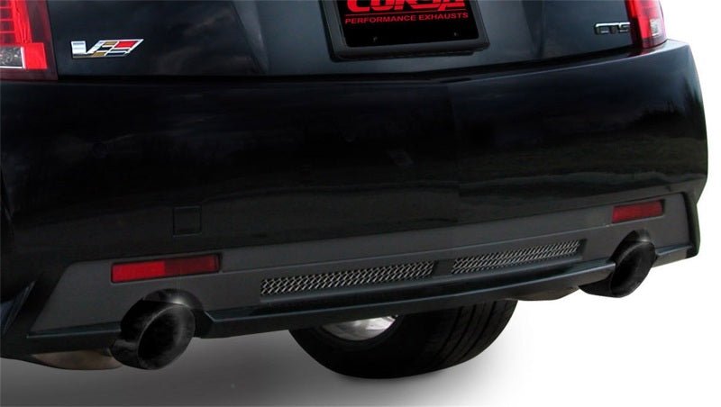 Corsa 09-13 Cadillac CTS Sedan V 6.2L V8 Black Sport Axle-Back Exhaust - Crew Original