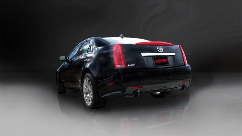 Corsa 09-13 Cadillac CTS Sedan V 6.2L V8 Black Sport Axle-Back Exhaust - Crew Original