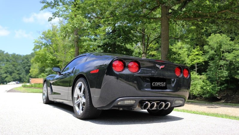 Corsa 09-13 Chevrolet Corvette (C6) 6.2L Polished Sport Axle-Back Exhaust w/4.5in Tips - Crew Original