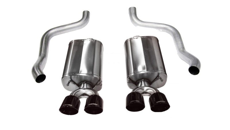 Corsa 09-13 Chevrolet Corvette C6 6.2L V8 Black Sport Axle-Back Exhaust - Crew Original
