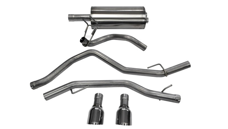 Corsa 09-14 Dodge Ram 1500 4.7L Quad/Crew Cab/Short Bed Polished Dual Exit Cat-Back Exhaust - Crew Original