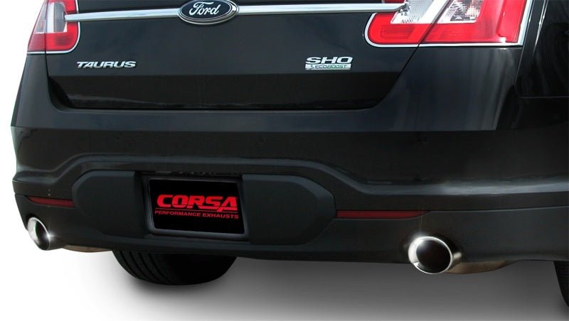 Corsa 10-13 Ford Taurus SHO 3.5L V6 Turbo Polished Sport Cat-Back Exhaust - Crew Original