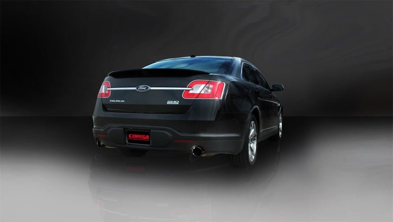 Corsa 10-13 Ford Taurus SHO 3.5L V6 Turbo Sport Cat-Back Exhaust w/ Dual 4in Black Tips - Crew Original
