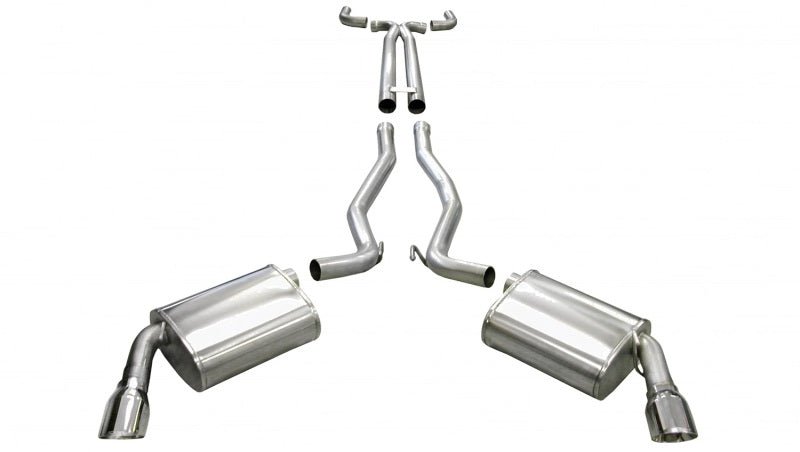 Corsa 10-14 Chevrolet Camaro Convertible SS 6.2L V8 Manual Polished Sport Cat-Back + XO Exhaust - Crew Original