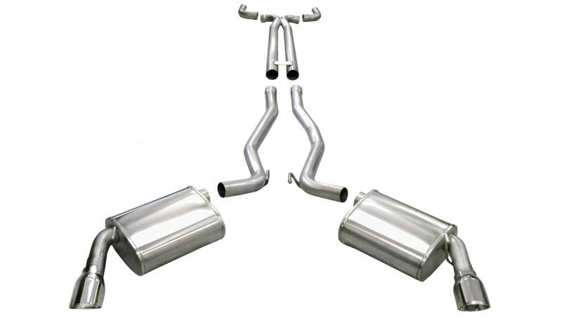 Corsa 10-14 Chevrolet Camaro Convertible SS 6.2L V8 Manual Polished Sport Cat-Back + XO Exhaust - Crew Original