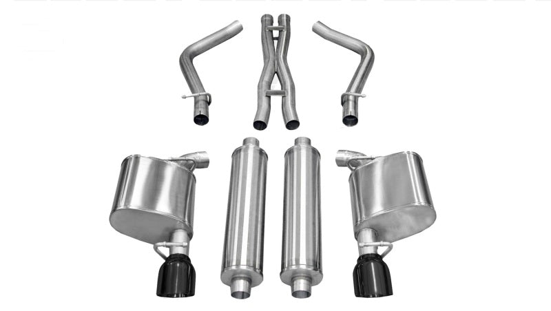 Corsa 11-13 Chrysler 300 R/T 5.7L V8 Black Xtreme Cat-Back Exhaust - Crew Original