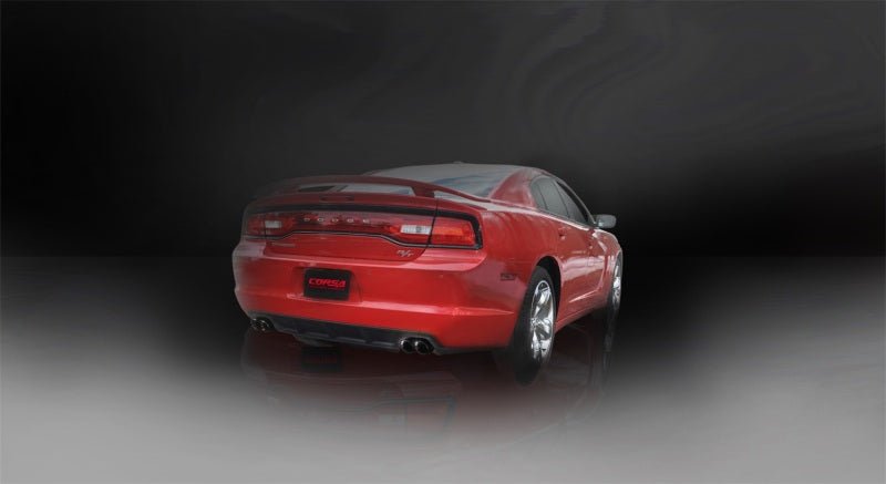 Corsa 11-13 Dodge Charger R/T 5.7L V8 Black Xtreme Cat-Back Exhaust - Crew Original