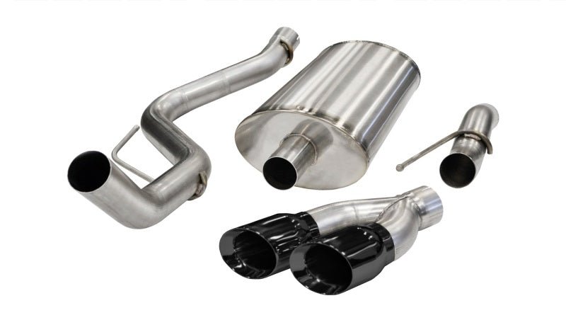Corsa 11-13 Ford F-150 Raptor 6.2L V8 Black Sport Cat-Back Exhaust - Crew Original