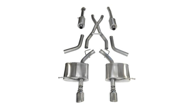Corsa 11-14 Dodge Durango 5.7L V8 Polished Sport Dual Rear Cat-Back Exhaust - Crew Original