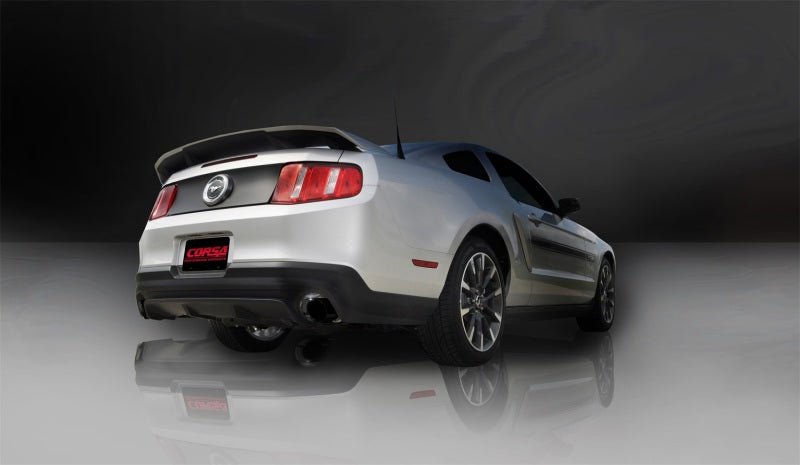 Corsa 11-14 Ford Mustang GT/Boss 302 5.0L V8 Black Xtreme Axle-Back Exhaust - Crew Original