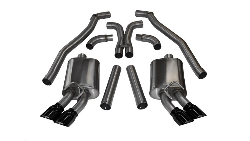 Corsa 12-13 Chevrolet Camaro Coupe ZL1 6.2L V8 Black Sport Cat-Back + XO Exhaust - Crew Original