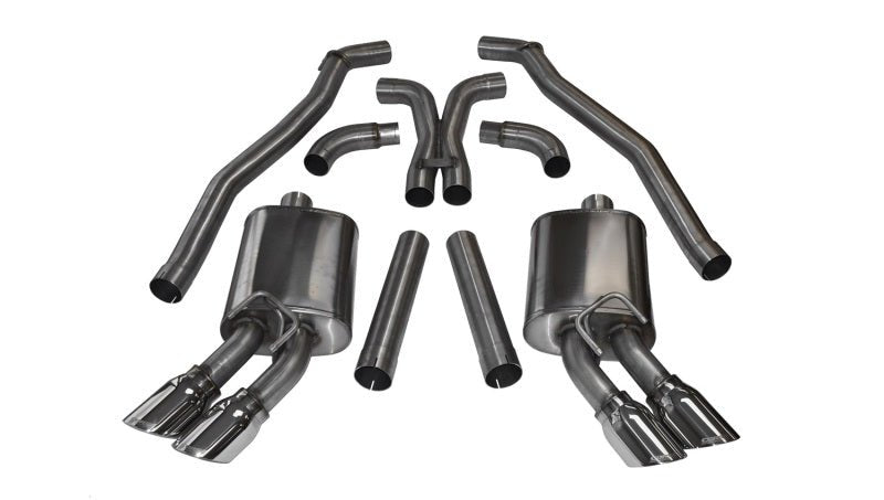 Corsa 12-13 Chevrolet Camaro Coupe ZL1 6.2L V8 Polished Sport Cat-Back + XO Exhaust - Crew Original