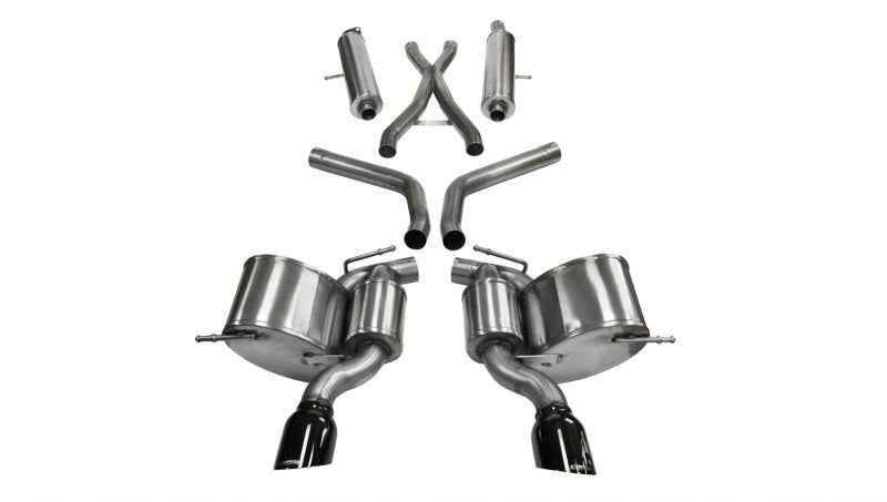 Corsa 12-14 Jeep Grand Cherokee 6.4L V8 Black Sport Cat-Back Exhaust - Crew Original