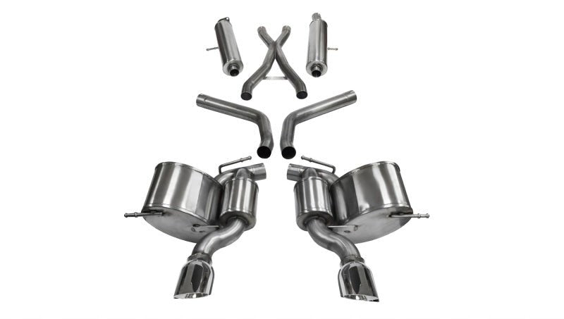 Corsa 12-14 Jeep Grand Cherokee 6.4L V8 Polished Sport Cat-Back Exhaust - Crew Original