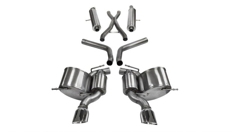 Corsa 12-14 Jeep Grand Cherokee 6.4L V8 Polished Sport Cat-Back Exhaust - Crew Original