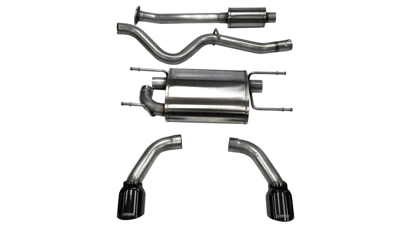 Corsa 12-14 Scion FRS / Subaru BRZ Black Tip Sport Cat-Back Exhaust - Crew Original