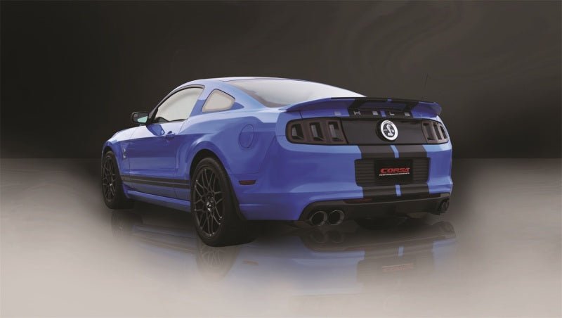 Corsa 13-13 Ford Mustang Shelby GT500 5.8L V8 Black Sport Axle-Back Exhaust - Crew Original