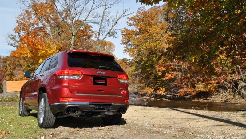 Corsa 14-16 Jeep Grand Cherokee Summit Edition Black 2.5in Dual Rear Exit Cat-Back Exhaust - Crew Original