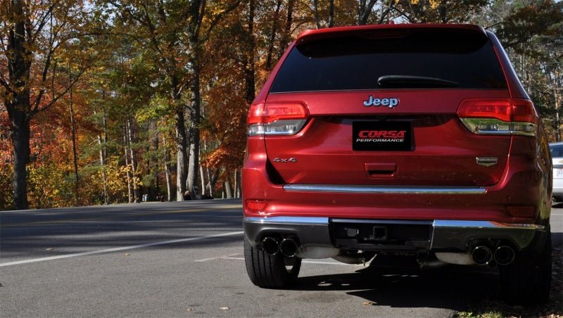 Corsa 14-16 Jeep Grand Cherokee Summit Edition Black 2.5in Dual Rear Exit Cat-Back Exhaust - Crew Original
