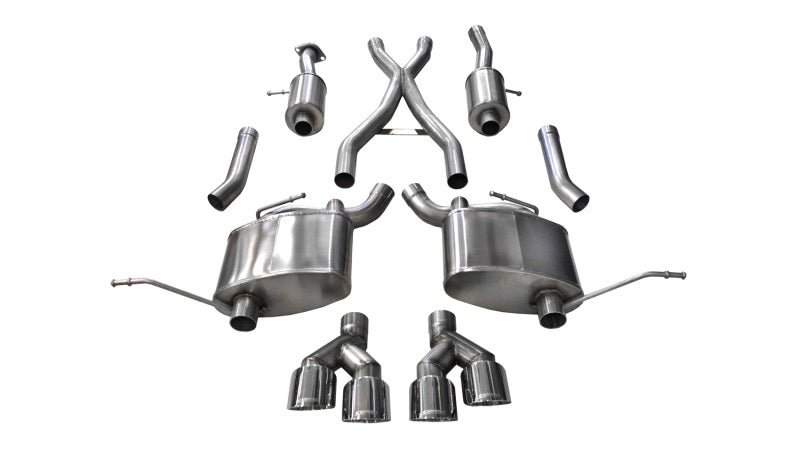 Corsa 14-16 Jeep Grand Cherokee Summit Edition Polished 2.5in Dual Rear Exit Cat-Back Exhaust - Crew Original