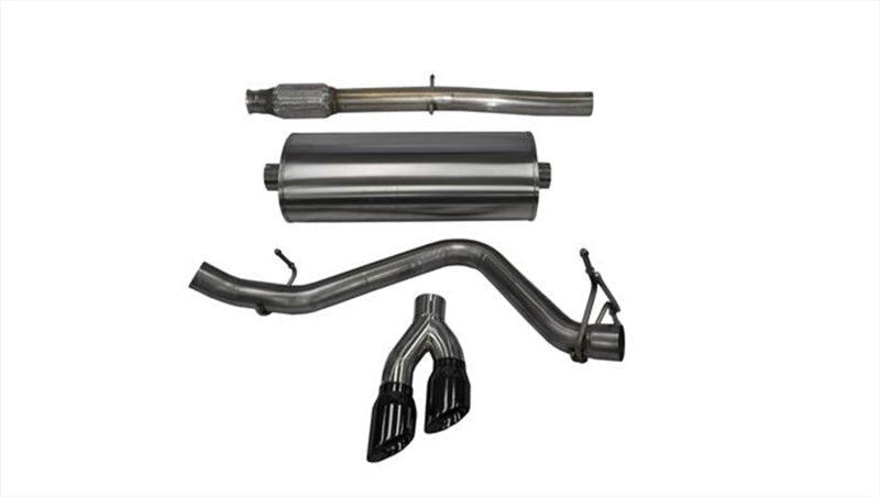 Corsa 14-17 Chevy Silverado 5.3L V8 CC / SB 3in Single Side Exit Touring Cat-Back Exhaust Black Tips - Crew Original