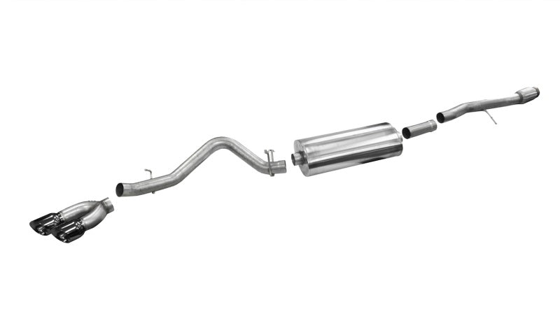 Corsa 14 GM Sierra/Silverado 1500 Crew/Dbl / Short/Std. Bed 6.2L V8 Black Sport Single Side CB Exht - Crew Original