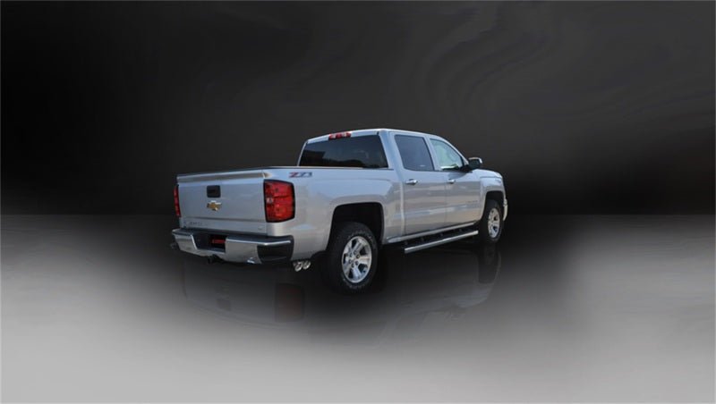 Corsa 14 GMC Sierra/Chevy Silv 1500 Crew Cab/Short Bed 5.3L V8 Polished Sport Single Side CB Exhaust - Crew Original