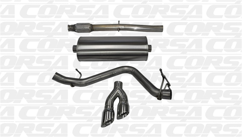 Corsa 14 GMC Sierra/Chevy Silv 1500 Crew Cab/Short Bed 5.3L V8 Polished Sport Single Side CB Exhaust - Crew Original