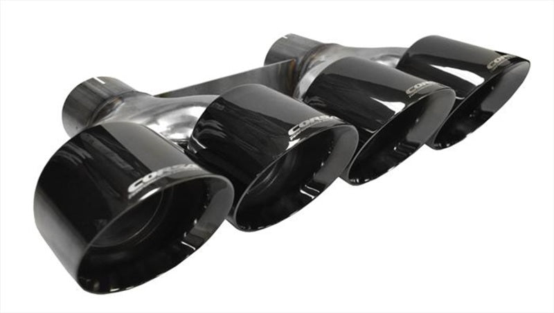Corsa 15-15 Chevrolet Corvette 6.2L V8 Quad 45in Polished Black Pro-Series Tip Kit - Crew Original
