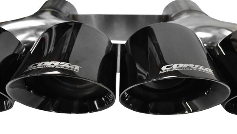 Corsa 15-15 Chevrolet Corvette 6.2L V8 Quad 45in Polished Black Pro-Series Tip Kit - Crew Original