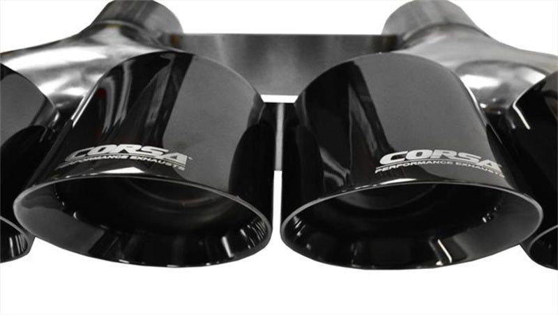 Corsa 15-15 Chevrolet Corvette 6.2L V8 Quad 45in Polished Black Pro-Series Tip Kit - Crew Original