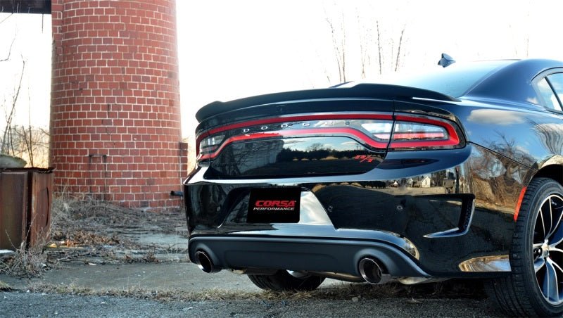 Corsa 15-16 Dodge Charger SRT / Scat Pack / R/T 6.4L Polished Sport Cat-Back Exhaust - Crew Original