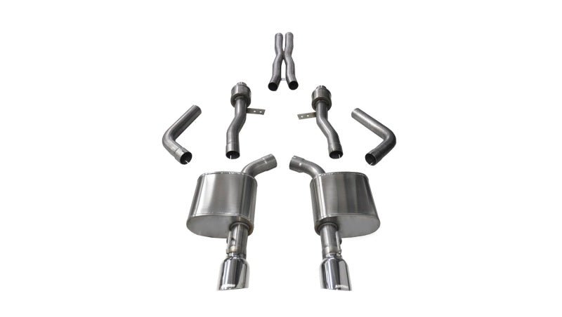Corsa 15-16 Dodge Charger SRT / Scat Pack / R/T 6.4L Polished Sport Cat-Back Exhaust - Crew Original