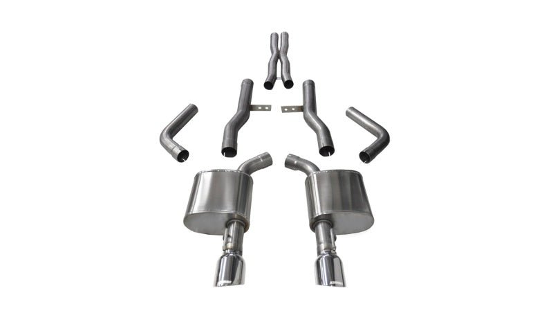 Corsa 15-16 Dodge Charger SRT/Scat Pack/R/T 6.4L Polished Xtreme Cat-Back Exhaust - Crew Original