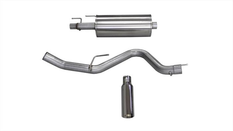 Corsa 15-16 Ford F-150 EcoBoost Cat-Back Single Side Exit w/ 4.0in Polished Tip - Crew Original