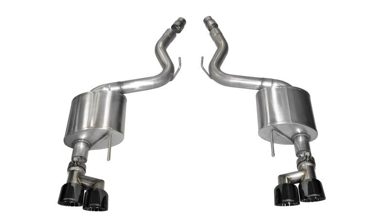 Corsa 15-16 Ford Mustang GT 5.0 3in Axle Back Exhaust Black Quad Tips (Sport) - Crew Original