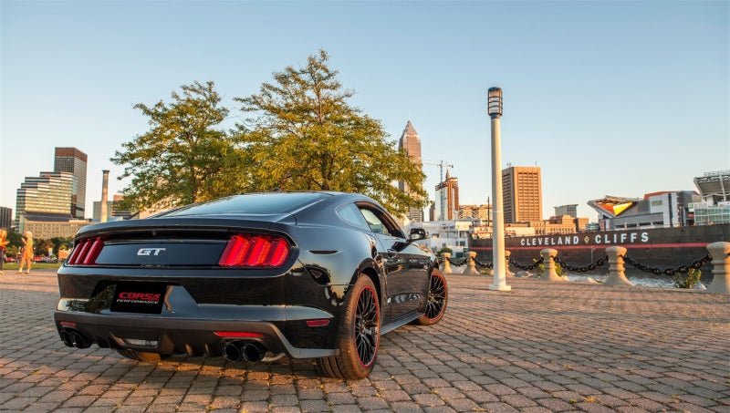 Corsa 15-16 Ford Mustang GT 5.0 3in Cat Back Exhaust Black Quad Tips (Sport) - Crew Original