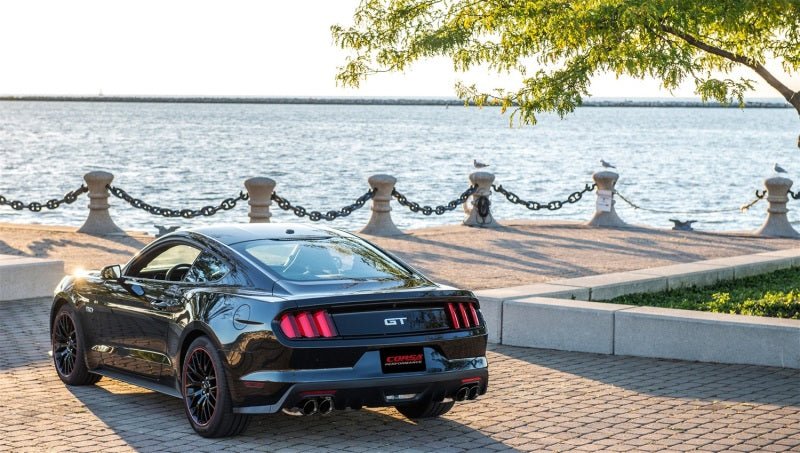 Corsa 15-16 Ford Mustang GT 5.0 3in Cat Back Exhaust Black Quad Tips (Xtreme) - Crew Original