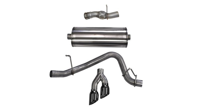 Corsa 15-16 GMC Yukon Denali 6.2L V8 Single Side Exit Cat-Back Exhaust w/ Polished Black Tips - Crew Original