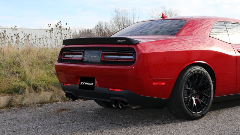 Corsa 15-17 Dodge Challenger Hellcat Dual Rear Exit Extreme Exhaust w/ 3.5in Black Tips - Crew Original